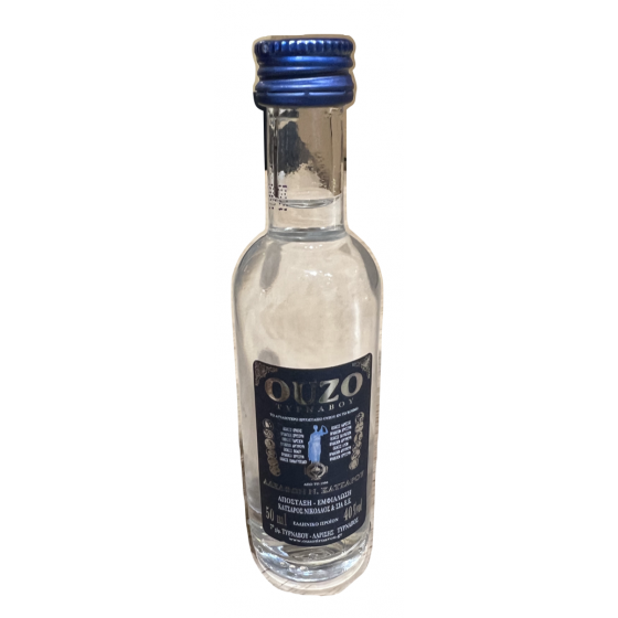 Ouzo of Tirnavos 40° - Katsaros Family - 48  of 0,05 L