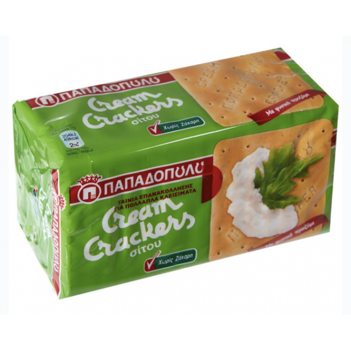 Suikervrije tarwecremecrackers - Papadopoulou - 165 gr